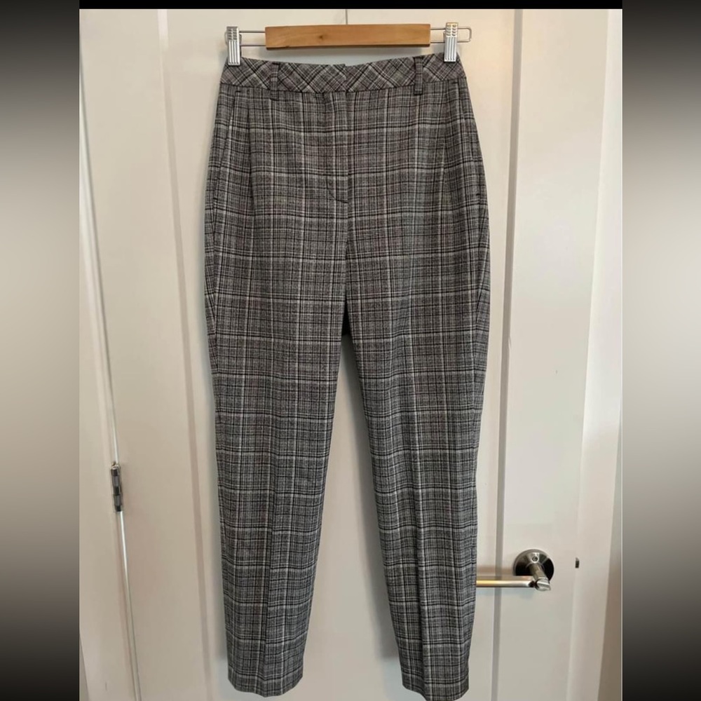 RW&co squared black and white work pants
